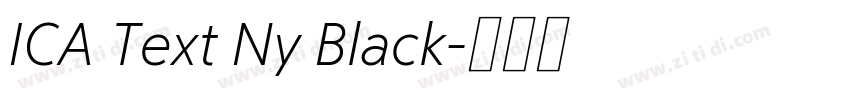 ICA Text Ny Black字体转换